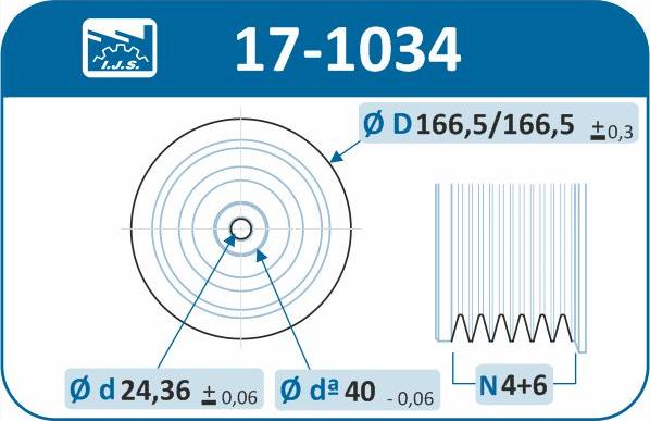 IJS GROUP 17-1034 - Piedziņas skriemelis, Kloķvārpsta autodraugiem.lv