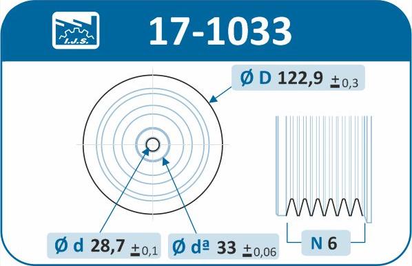 IJS GROUP 17-1033 - Piedziņas skriemelis, Kloķvārpsta autodraugiem.lv