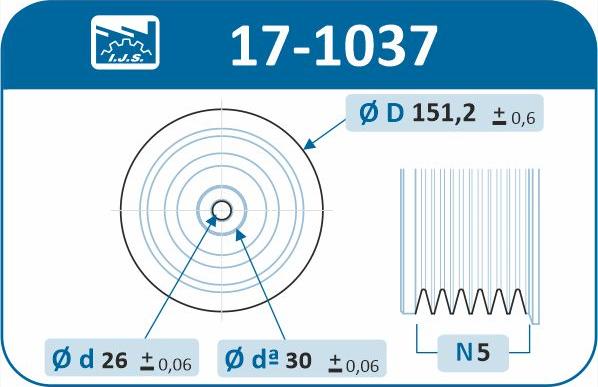 IJS GROUP 17-1037 - Piedziņas skriemelis, Kloķvārpsta autodraugiem.lv