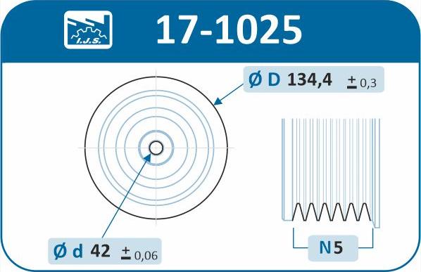 IJS GROUP 17-1025 - Piedziņas skriemelis, Kloķvārpsta autodraugiem.lv