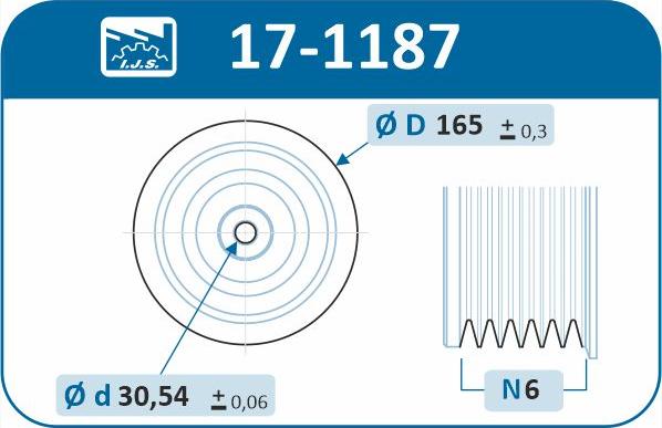 IJS GROUP 17-1187 - Piedziņas skriemelis, Kloķvārpsta autodraugiem.lv