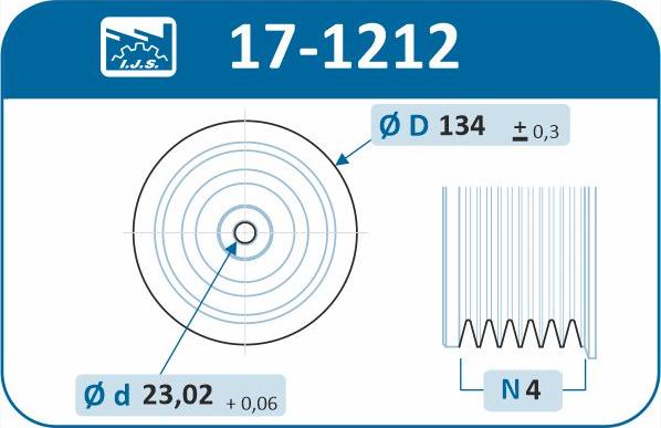 IJS GROUP 17-1212 - Piedziņas skriemelis, Kloķvārpsta autodraugiem.lv