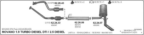 Imasaf 561000405 - Izplūdes gāzu sistēma autodraugiem.lv