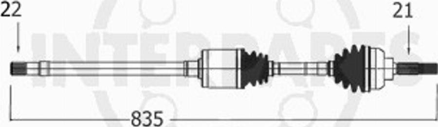 InterParts PG833217 - Piedziņas vārpsta autodraugiem.lv