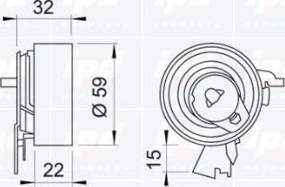 IPD 14-0455 - Spriegotājrullītis, Gāzu sadales mehānisma piedziņas siksna autodraugiem.lv