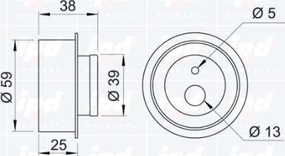 IPD 14-0509 - Spriegotājrullītis, Gāzu sadales mehānisma piedziņas siksna autodraugiem.lv
