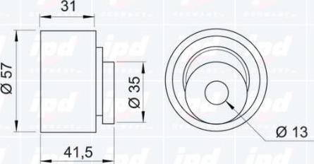IPD 14-0508 - Spriegotājrullītis, Gāzu sadales mehānisma piedziņas siksna autodraugiem.lv
