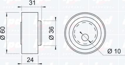 IPD 14-0073 - Spriegotājrullītis, Gāzu sadales mehānisma piedziņas siksna autodraugiem.lv