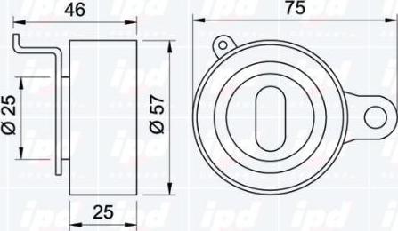 IPD 14-0800 - Spriegotājrullītis, Gāzu sadales mehānisma piedziņas siksna autodraugiem.lv