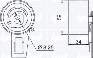 IPD 14-0380 - Spriegotājrullītis, Gāzu sadales mehānisma piedziņas siksna autodraugiem.lv