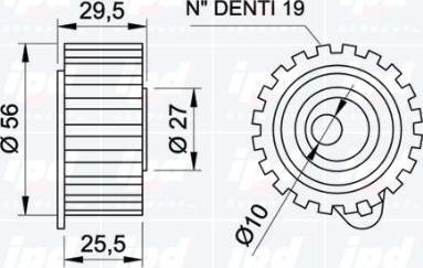 IPD 14-0798 - Spriegotājrullītis, Gāzu sadales mehānisma piedziņas siksna autodraugiem.lv