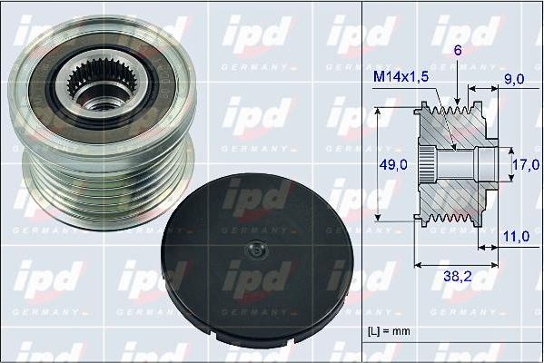 IPD 15-4004 - Piedziņas skriemelis, Ģenerators autodraugiem.lv