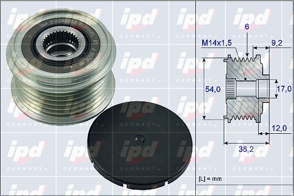 IPD 15-4007 - Piedziņas skriemelis, Ģenerators autodraugiem.lv