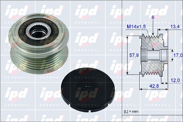 IPD 15-3892 - Piedziņas skriemelis, Ģenerators autodraugiem.lv