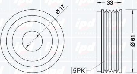 IPD 12-0258 - Piedziņas skriemelis, Ģenerators autodraugiem.lv