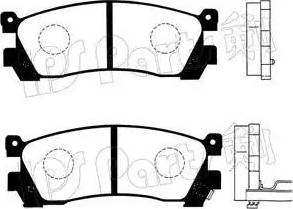 IPS Parts IBR-1305 - Bremžu uzliku kompl., Disku bremzes autodraugiem.lv