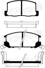 IPS Parts IBR-1204 - Bremžu uzliku kompl., Disku bremzes autodraugiem.lv