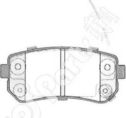 IPS Parts IBR-1K11 - Bremžu uzliku kompl., Disku bremzes autodraugiem.lv