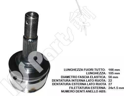 IPS Parts ICJ-10197 - Šarnīru komplekts, Piedziņas vārpsta autodraugiem.lv