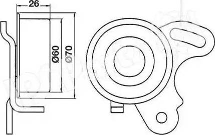 IPS Parts ITB-6503 - Spriegotājrullītis, Gāzu sadales mehānisma piedziņas siksna autodraugiem.lv