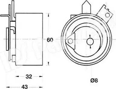 IPS Parts ITB-6123 - Spriegotājrullītis, Gāzu sadales mehānisma piedziņas siksna autodraugiem.lv