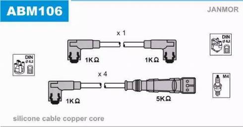 Janmor ABM106 - Augstsprieguma vadu komplekts autodraugiem.lv