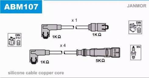 Janmor ABM107 - Augstsprieguma vadu komplekts autodraugiem.lv