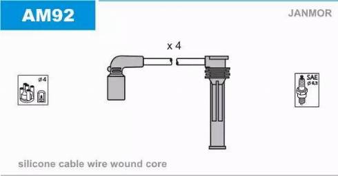 Janmor AM92 - Augstsprieguma vadu komplekts autodraugiem.lv