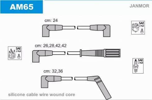 Janmor AM65 - Augstsprieguma vadu komplekts autodraugiem.lv