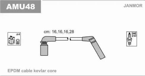 Janmor AMU48 - Augstsprieguma vadu komplekts autodraugiem.lv