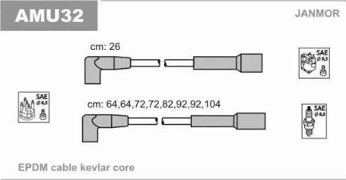 Janmor AMU32 - Augstsprieguma vadu komplekts autodraugiem.lv