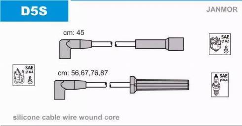 Janmor D5S - Augstsprieguma vadu komplekts autodraugiem.lv