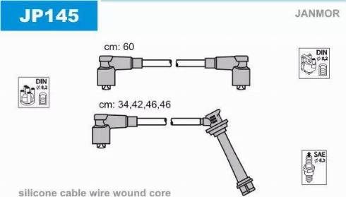 Janmor JP145 - Augstsprieguma vadu komplekts autodraugiem.lv