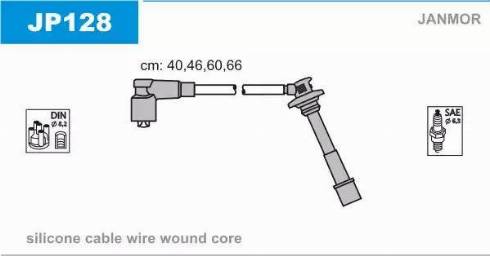 Janmor JP128 - Augstsprieguma vadu komplekts autodraugiem.lv