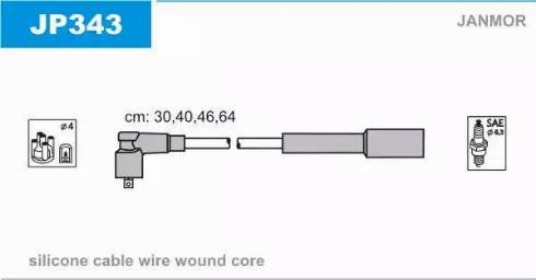Janmor JP343 - Augstsprieguma vadu komplekts autodraugiem.lv