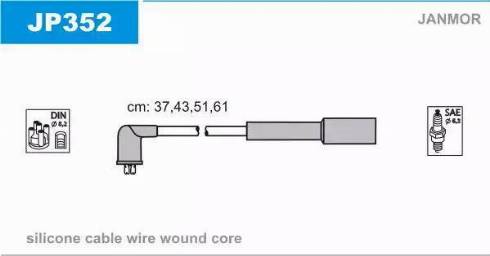 Janmor JP352 - Augstsprieguma vadu komplekts autodraugiem.lv