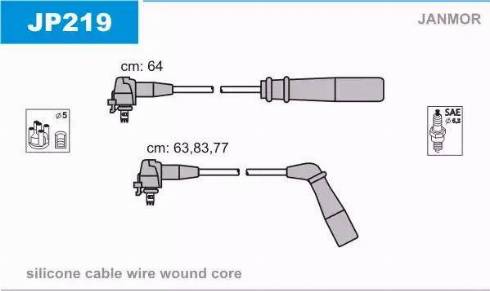 Janmor JP219 - Augstsprieguma vadu komplekts autodraugiem.lv