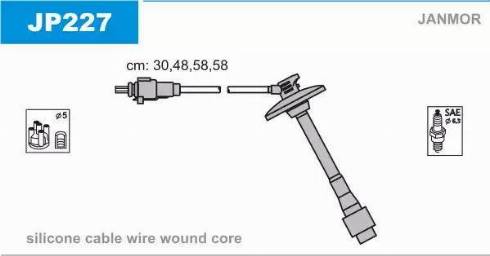 Janmor JP227 - Augstsprieguma vadu komplekts autodraugiem.lv