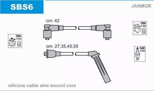 Janmor SBS6 - Augstsprieguma vadu komplekts autodraugiem.lv