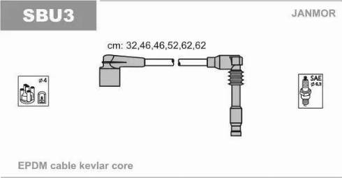 Janmor SBU3 - Augstsprieguma vadu komplekts autodraugiem.lv