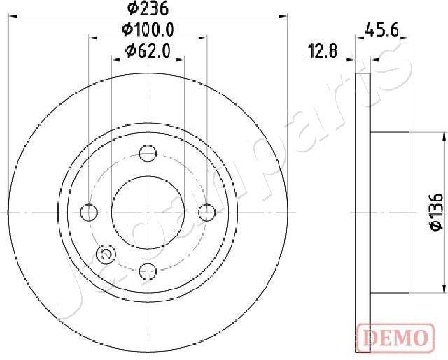 Japanparts DI-0946C - Bremžu diski autodraugiem.lv