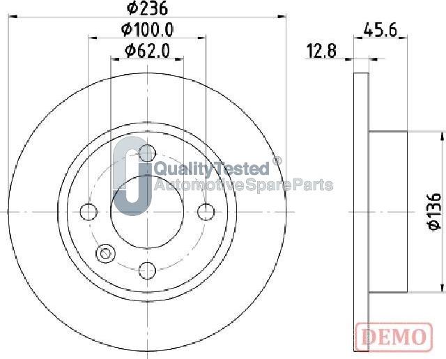 Japanparts DI0946JM - Bremžu diski autodraugiem.lv