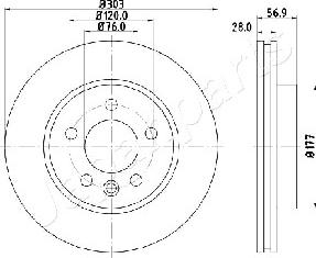 Japanparts DI-0948 - Bremžu diski autodraugiem.lv