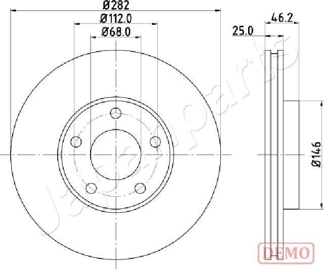 Japanparts DI-0955C - Bremžu diski autodraugiem.lv