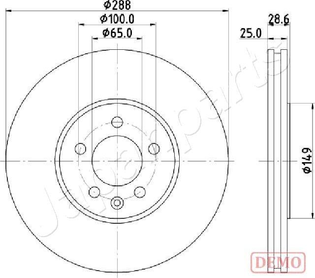 Japanparts DI-0950C - Bremžu diski autodraugiem.lv