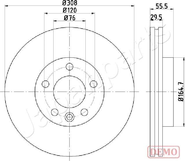 Japanparts DI-0953C - Bremžu diski autodraugiem.lv