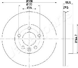 Japanparts DI-0953 - Bremžu diski autodraugiem.lv