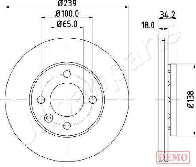 Japanparts DI-0952C - Bremžu diski autodraugiem.lv