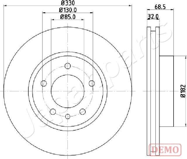 Japanparts DI-0957C - Bremžu diski autodraugiem.lv