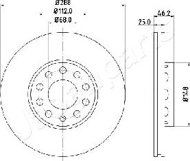 Japanparts DI-0910 - Bremžu diski autodraugiem.lv